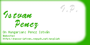 istvan pencz business card